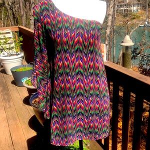 Gianni Bini One Shoulder Long Sleeve Tunic NWT $58